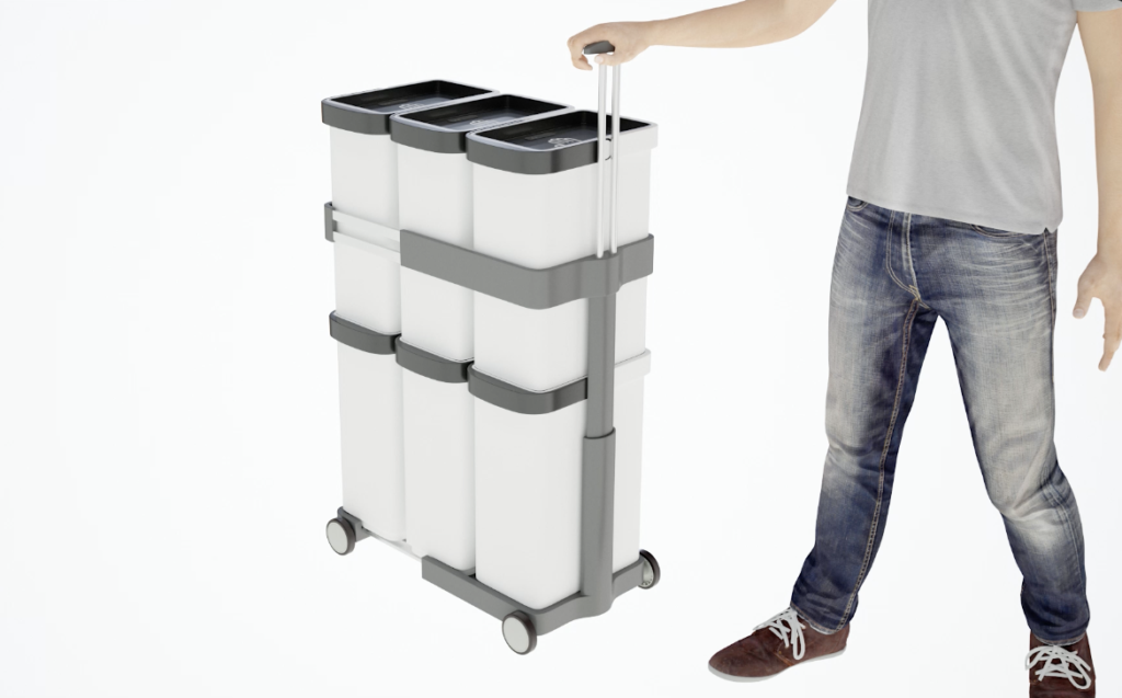 Invention Smart-Ecobin All-in-One Household Recycling System